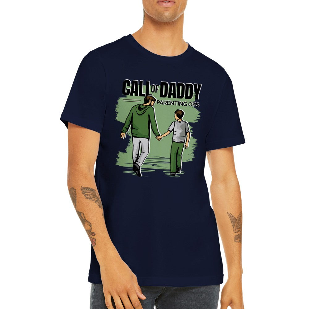 Zitat T-Shirt - Für Papa - Call Of Daddy Gaming Premium Unisex T-Shirt 