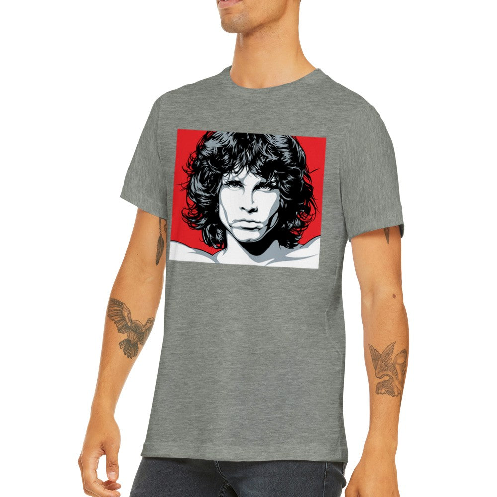 Music T-shirt - Jim Morrison Artwork - Morrison Draw Art Premium Unisex T-shirt