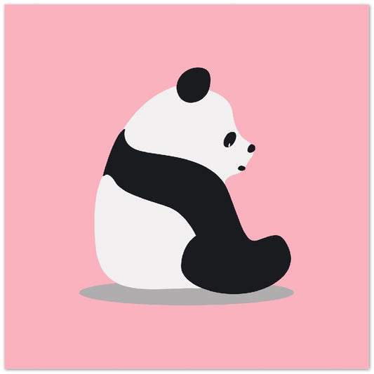 Børneplakater - Sød Vild Kæmpe Panda Illustration - Premium Mat Papir