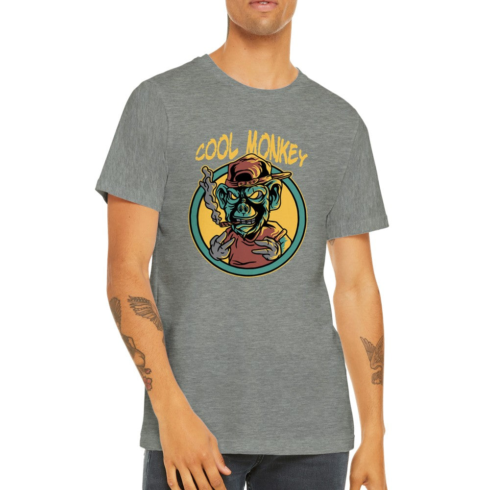 Quote T-Shirts - Cool Monkey Smoke Artwork Premium Unisex T-shirt