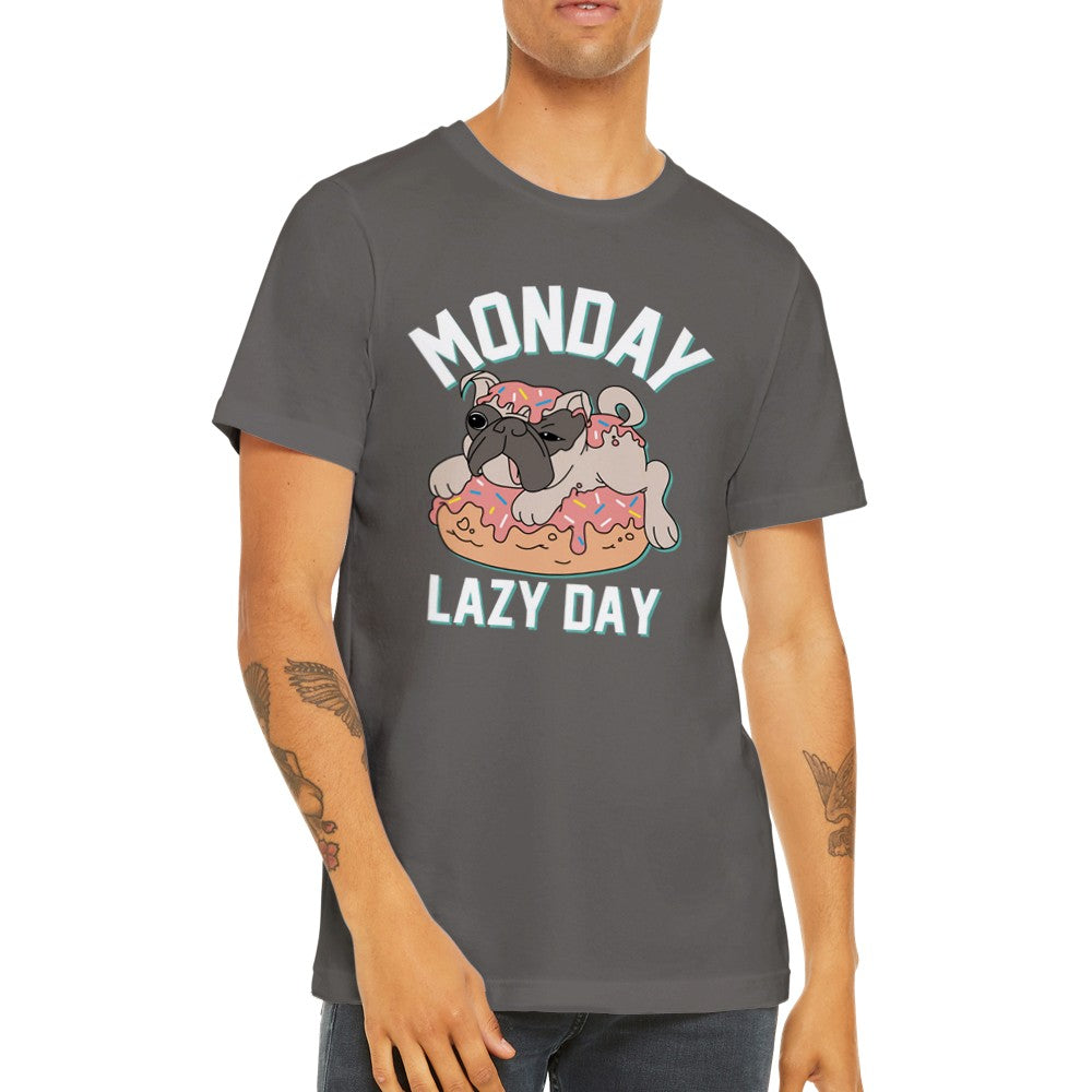 Sjove -t-shirts - Hund - Monday Lazy Day - Premium Unisex T-shirt