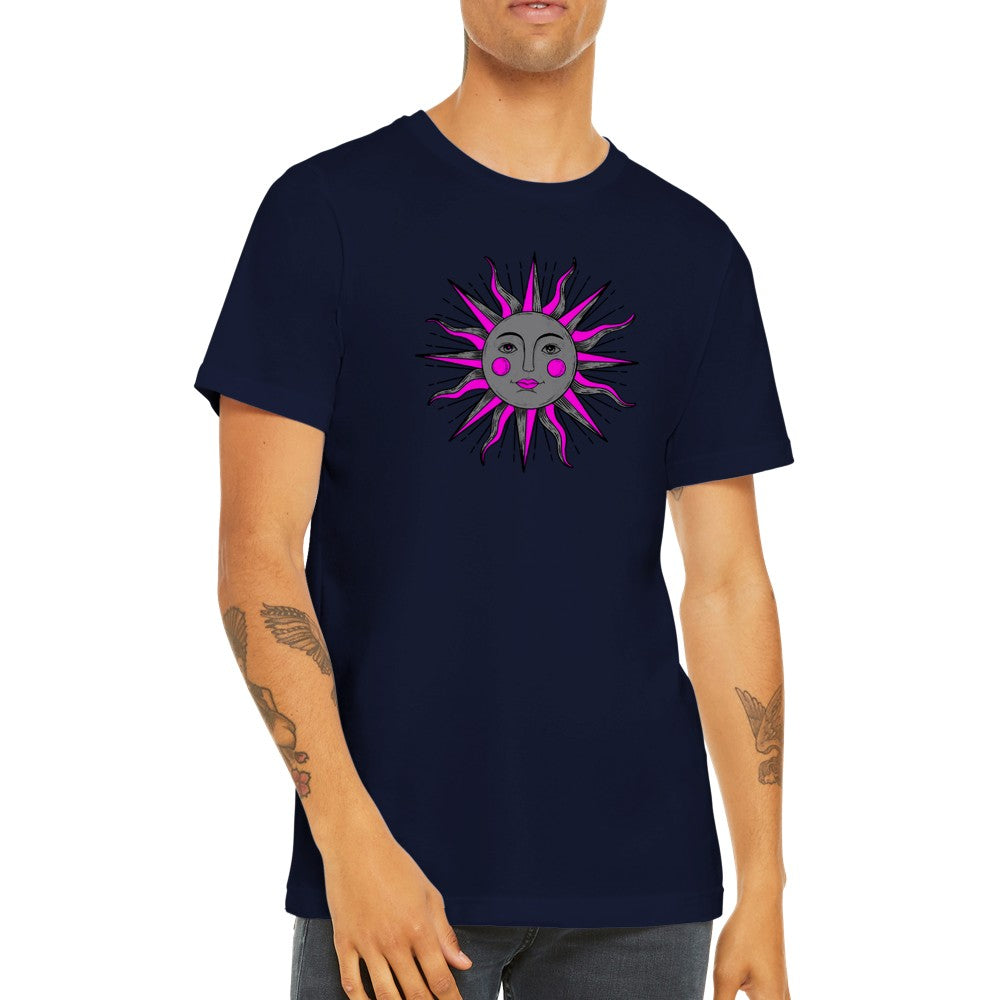 Artwork T-shirt - Pink Eyed Sun - Premium Unisex Crewneck T-shirt 