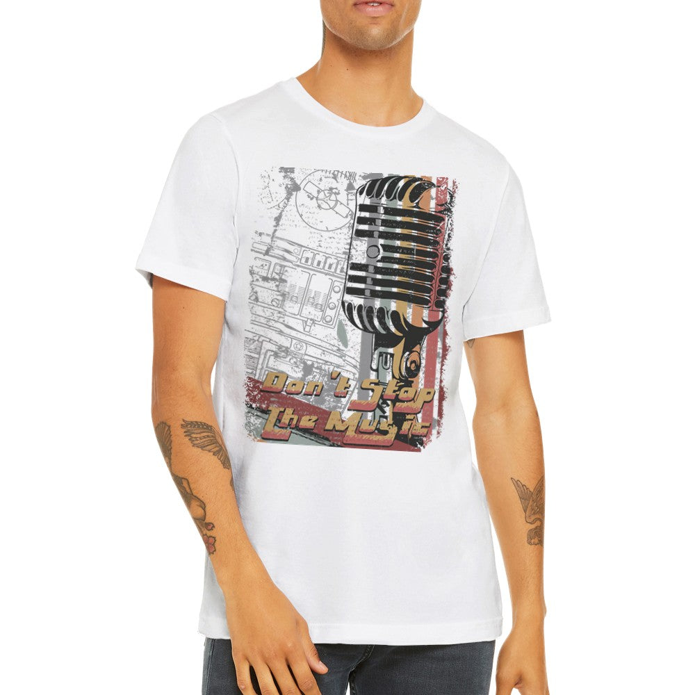 Music T-shirts - Do Not Stop the Music Artwork - Premium Unisex T-shirt