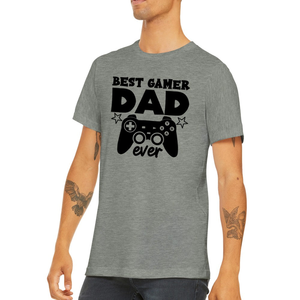 Zitat T-Shirt - Papa Zitate - Best Gamer Dad Premium Unisex T-Shirt