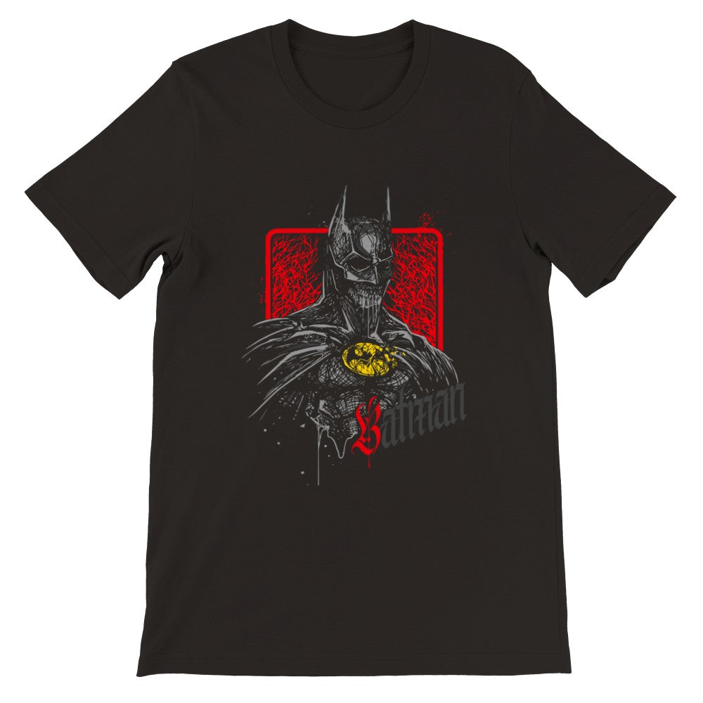 T-Shirt - The Bat Artwork - Fledermaus-Zombie-Zeichnung Premium-Unisex-T-Shirt 
