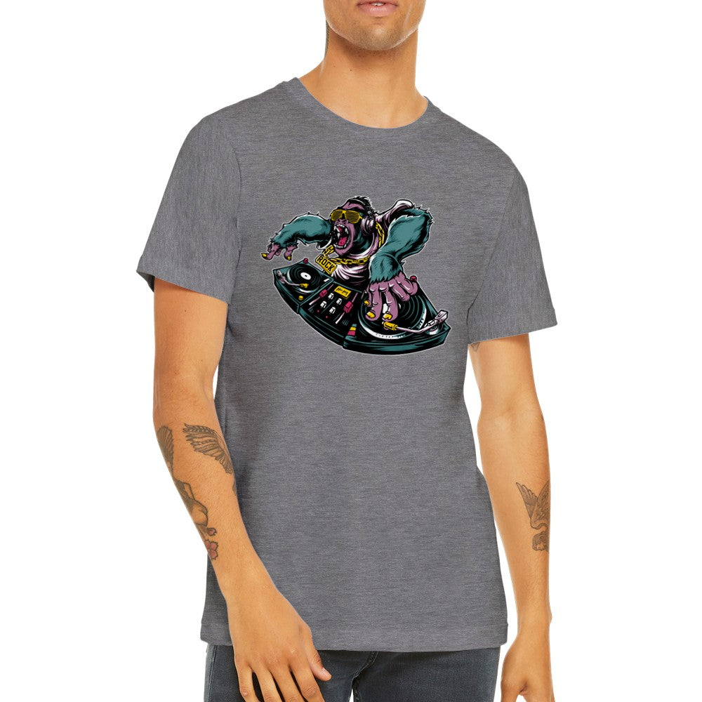 Music T-Shirts - The DJ Gorilla is Playing - Premium Unisex T-shirt