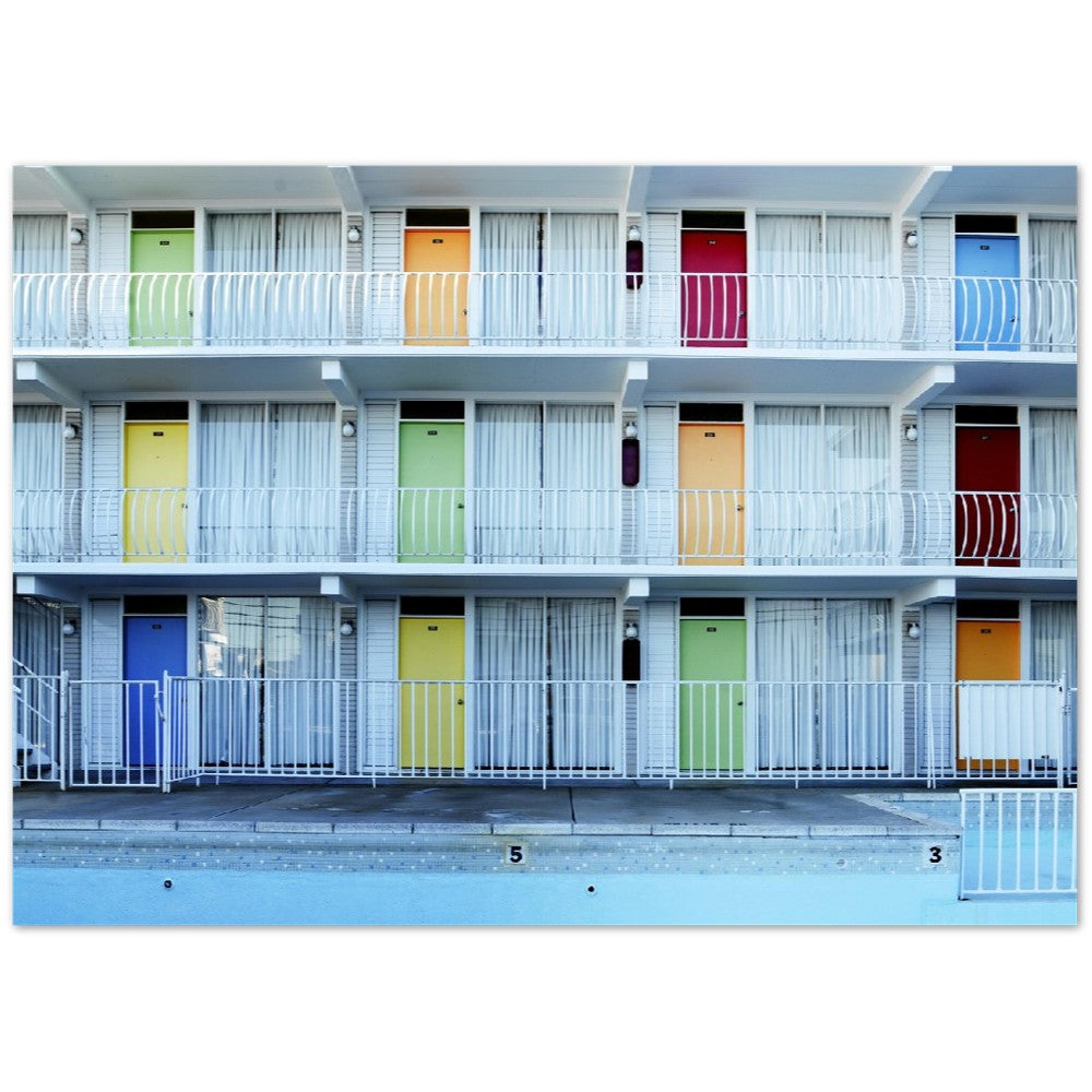 Poster - Colorful Historic Motel, Wildwood, New Jersey - Carol M. Highsmith