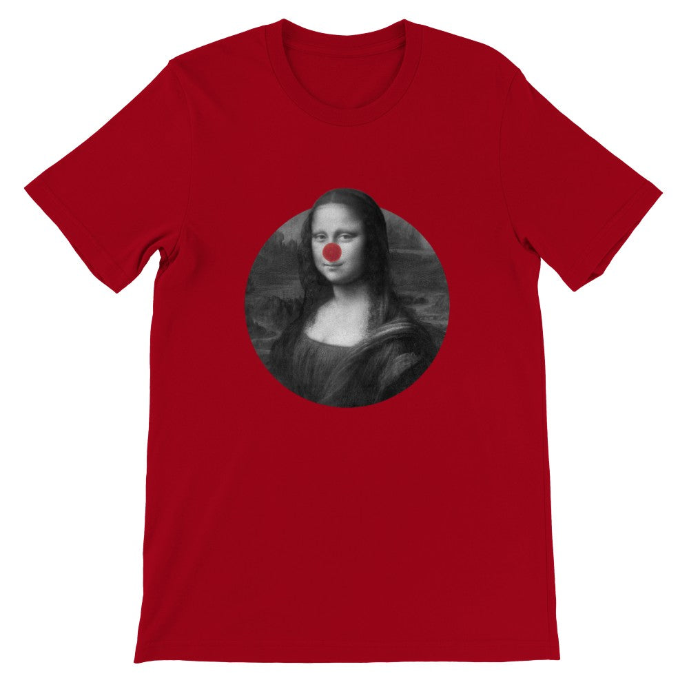 Artwork T-shirt - Mona Lisa Red Nose Artwork - Rød Premium Unisex T-shirt