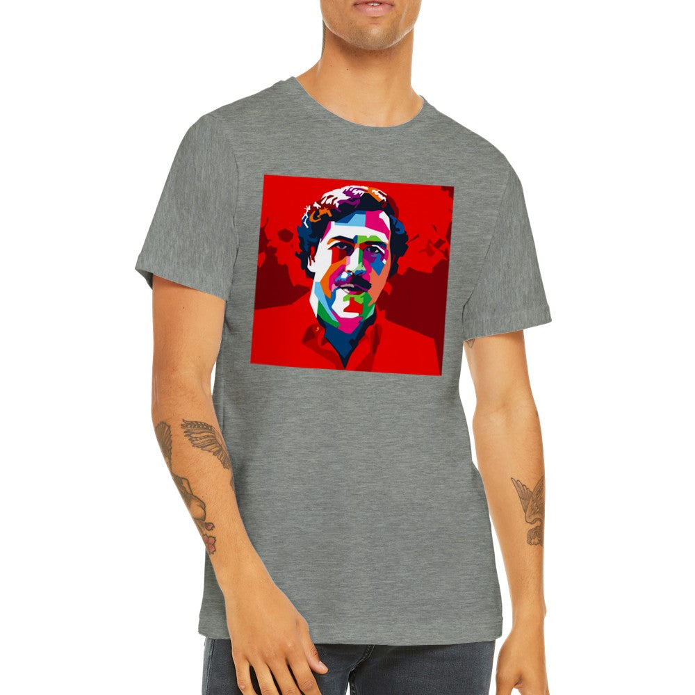 T-shirt With Print - Escobar Artwork - Retro Red Escobar Premium Unisex T-shirt