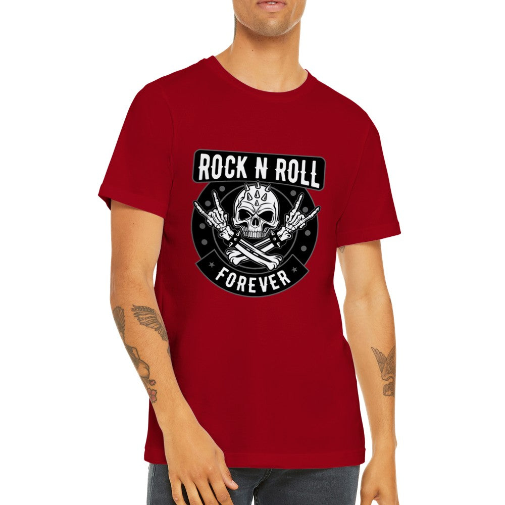Stilfuld t-shirt med retro rock and roll grafik