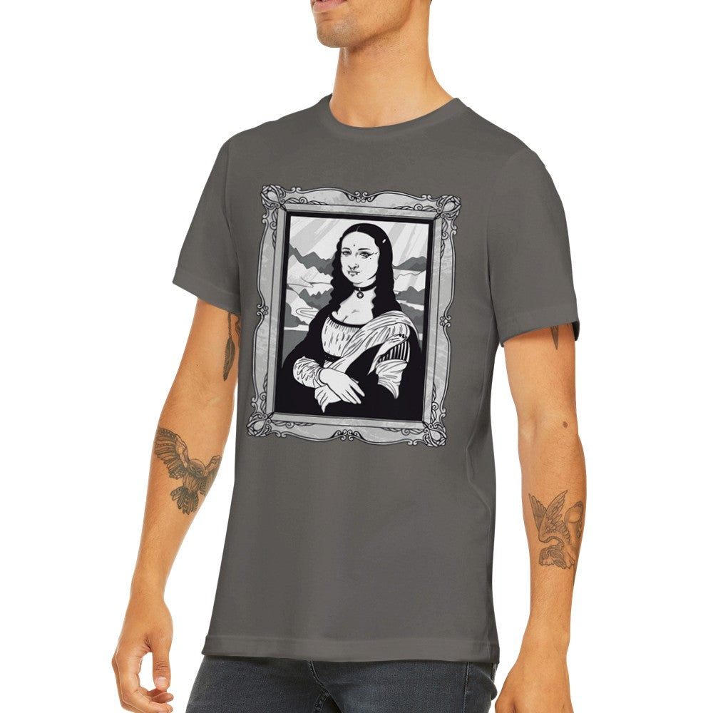 Quote T-shirt - Funny Designs Artwork - Mona Lisa Vamp Premium Unisex T-shirt