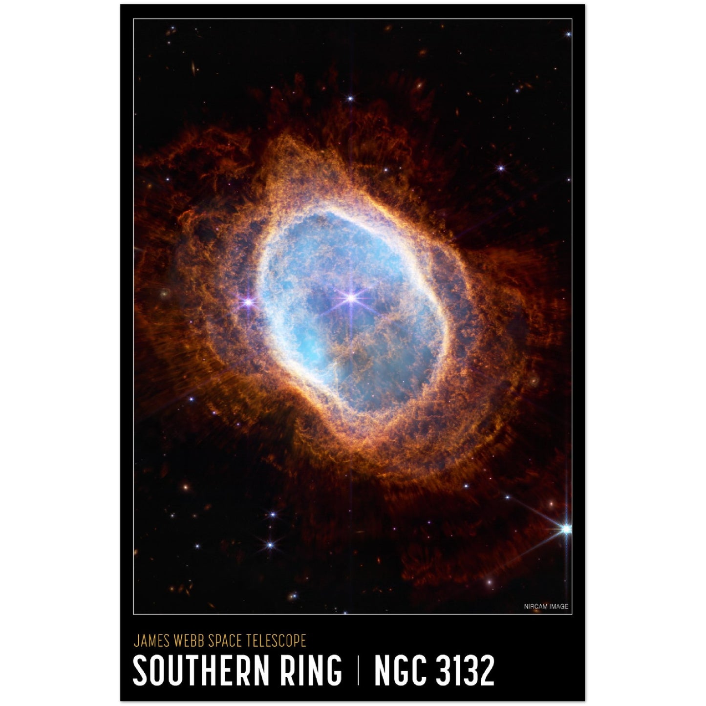 NASA Plakat - Southern Ring Nebula Poster fra NASA’s James Webb Space Telescope