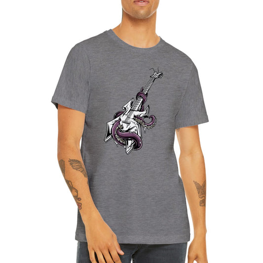 Musik T-shirts - Guitar Squid Rock Artwork - Premium Unisex T-shirt