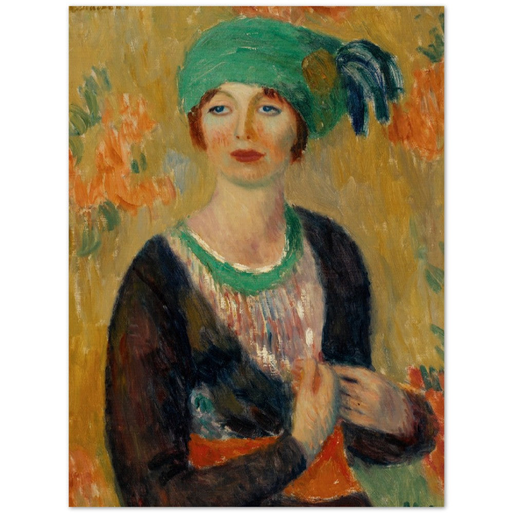 Poster - Girl in Green Turban (1913) William James Glackens - Premium Matte Paper