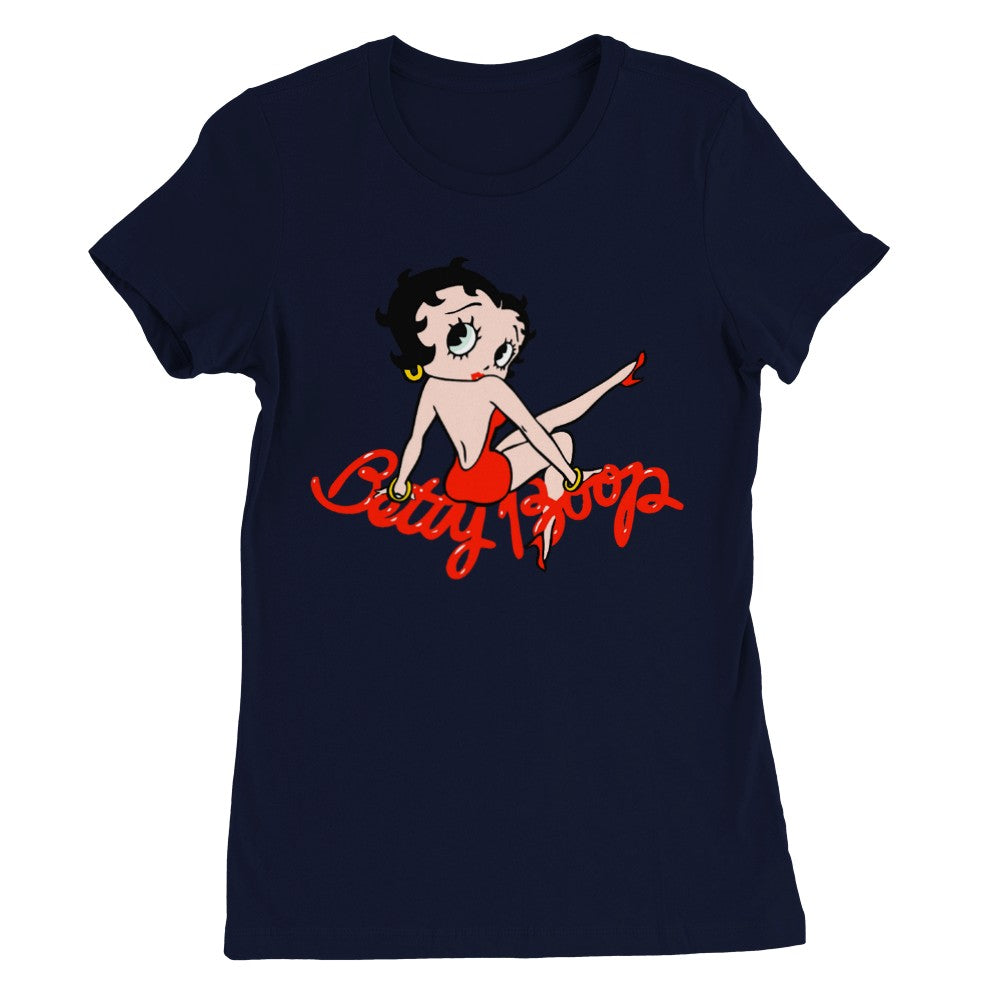 T-shirt - Betty Boop Klassik Artwork - Premium Women's Crewneck T-shirt