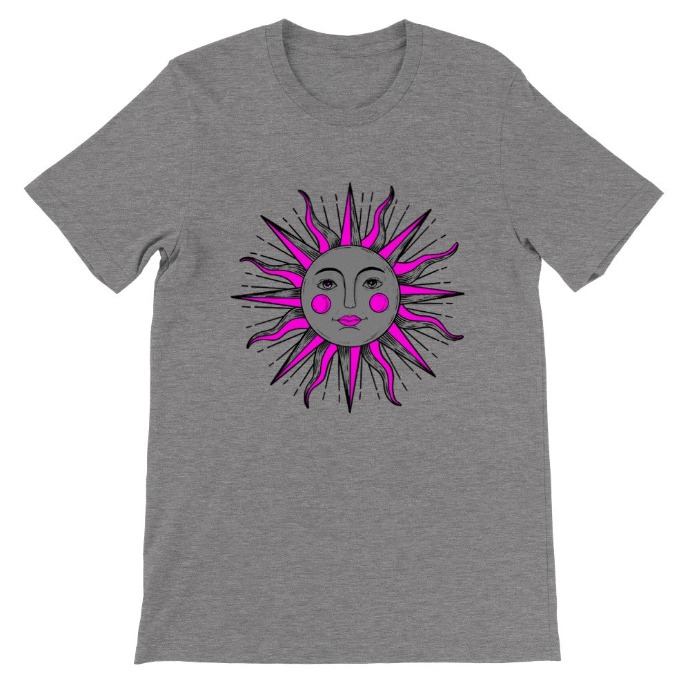 Artwork T-shirt - Pink Eyed Sun - Premium Unisex Crewneck T-shirt 