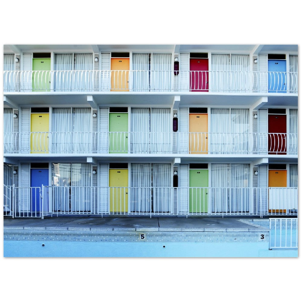 Poster - Colorful Historic Motel, Wildwood, New Jersey - Carol M. Highsmith