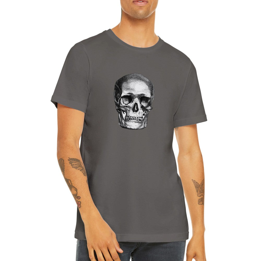 Quote T-Shirts - Artwork - Old School Skull - Premium Unisex T-shirt