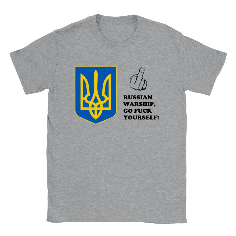 Ukraine T-shirt - Russian Warship Go F*** Yourself - Klassisk Unisex T-shirt