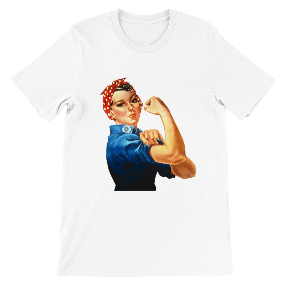 Mor T-shirts - Retro Style Power Woman - Premium Unisex T-shirt