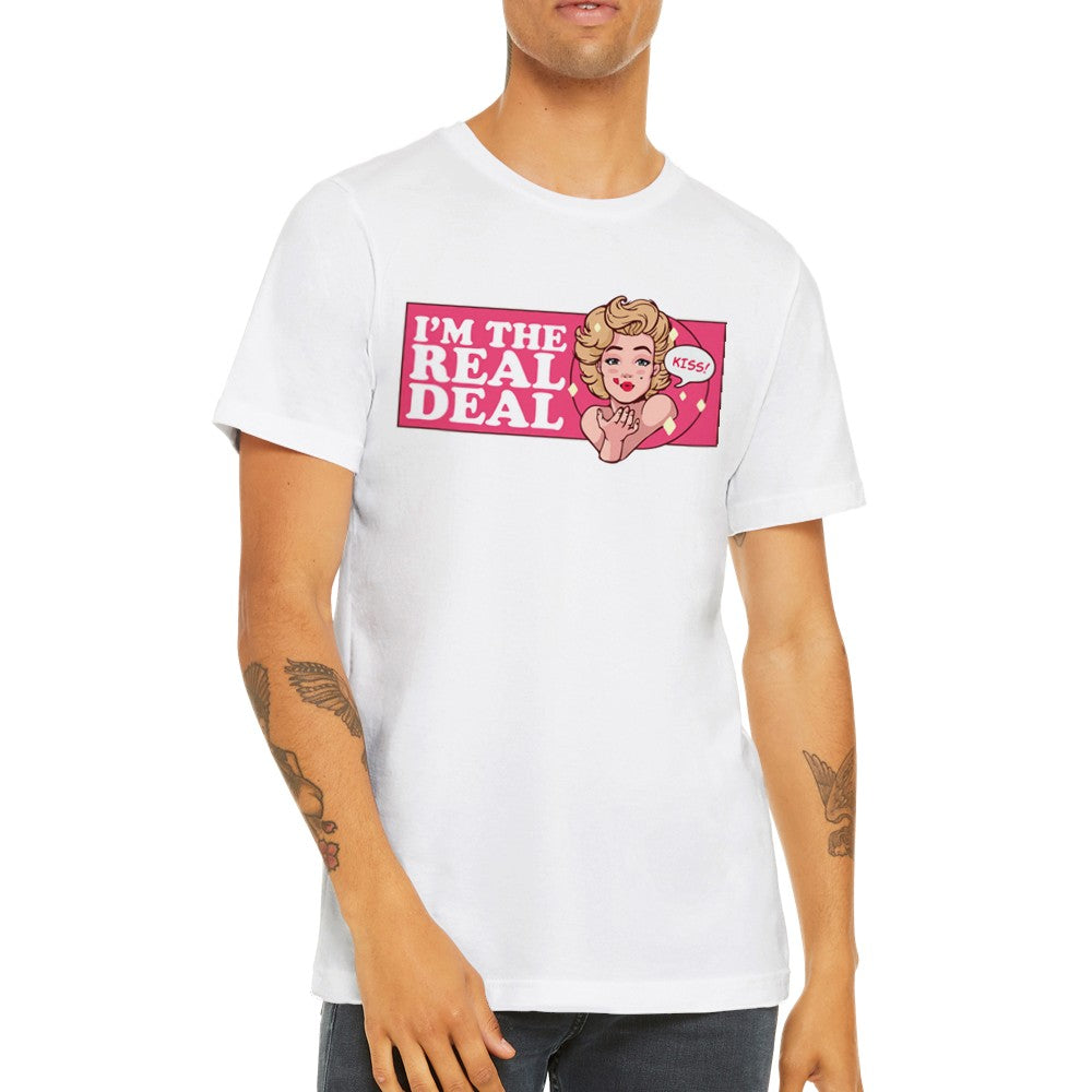 Quote T-shirt - Marilyn Monroe In The Real Deal - Premium Unisex T-shirt