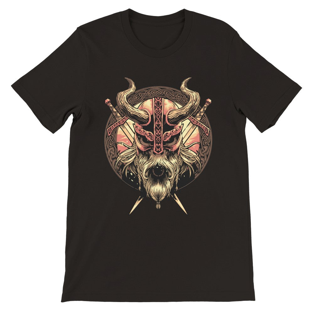 Citat T-shirts - Vikings Shield Artwork Premium Unisex T-shirt