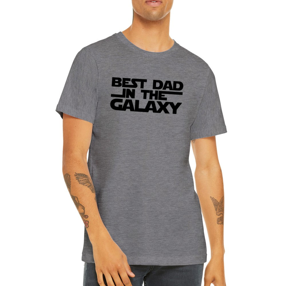 Papa-T-Shirts – Bester Papa im Galaxy-Text – Premium-Unisex-T-Shirt