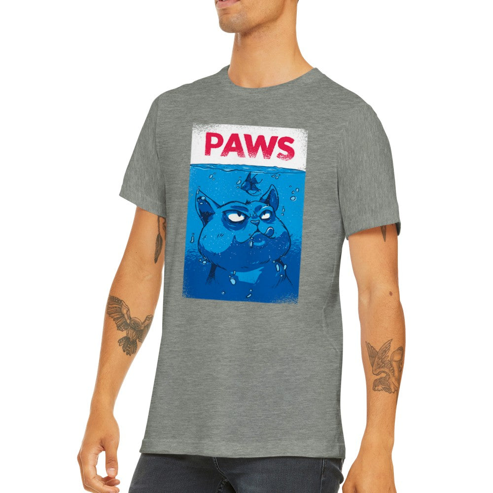 Quote T-shirt - Funny Designs Artwork - Cat Movies Paws Premium Unisex T-shirt