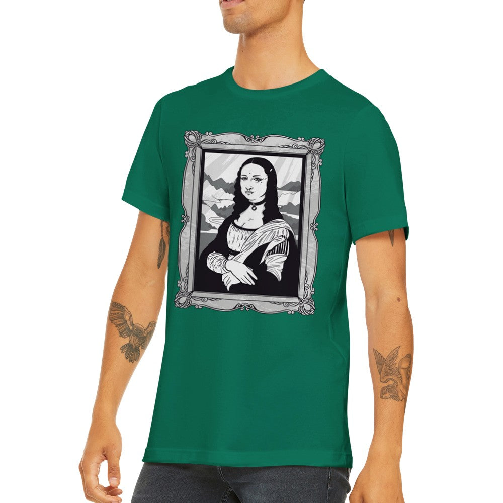 Quote T-shirt - Funny Designs Artwork - Mona Lisa Vamp Premium Unisex T-shirt