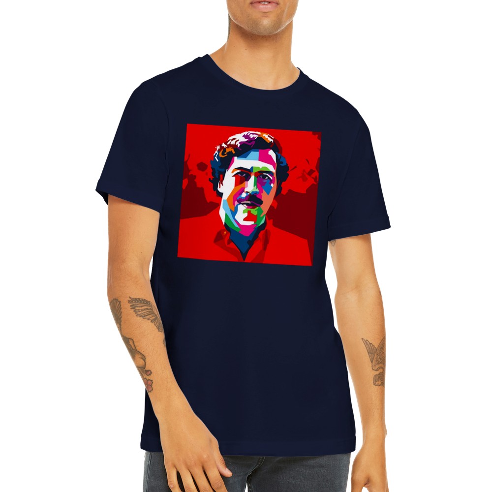T-shirt Med Print - Escobar Artwork - Retro Red Escobar Premium Unisex T-shirt