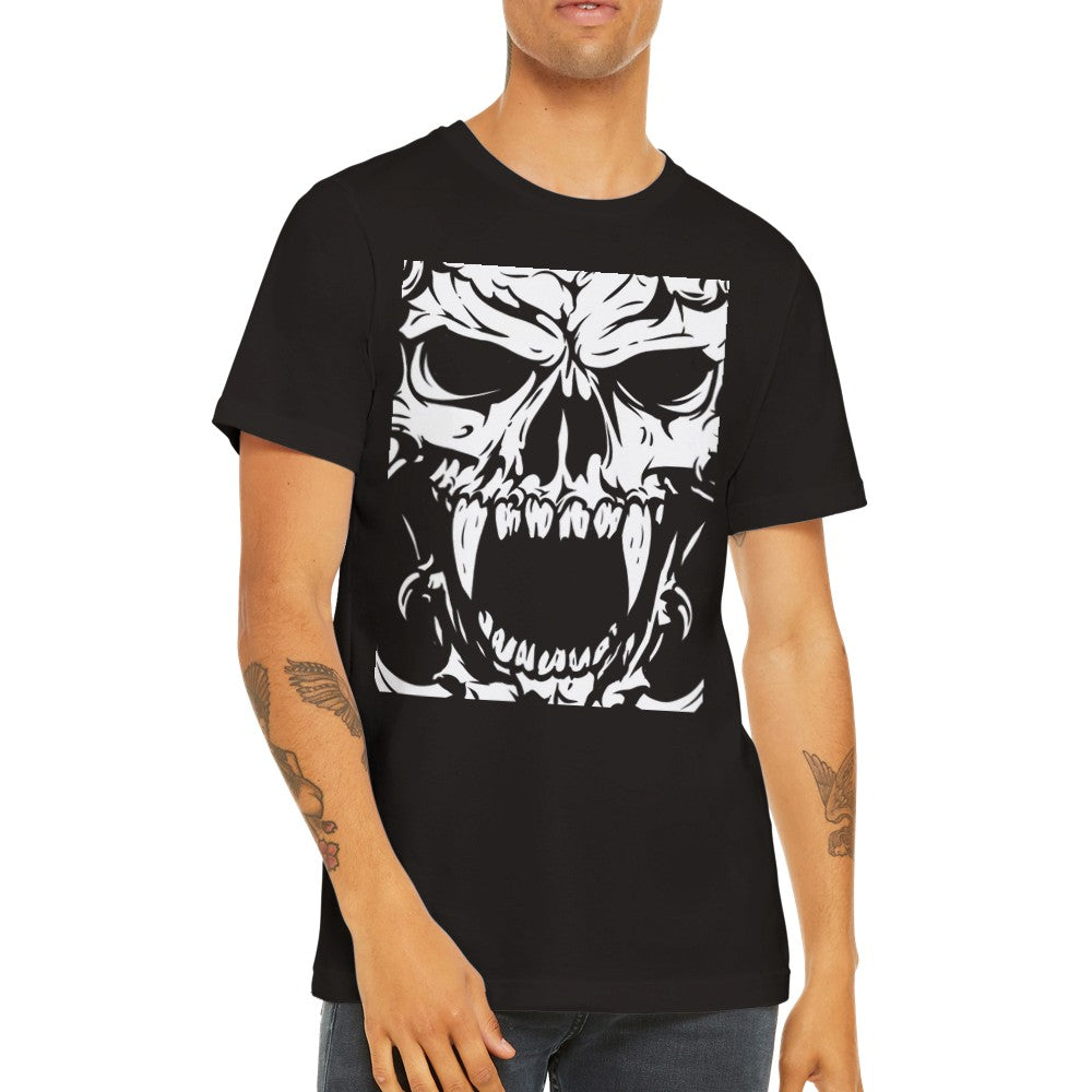 Artwork T-shirts - Evil Deamon Skull - Premium Unisex T-shirt