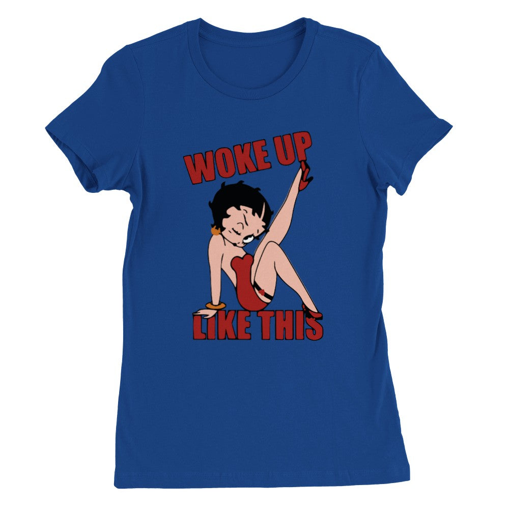 T-shirt - Betty Boop Woke Up Like This - Premium Kvinde Crewneck T-shirt