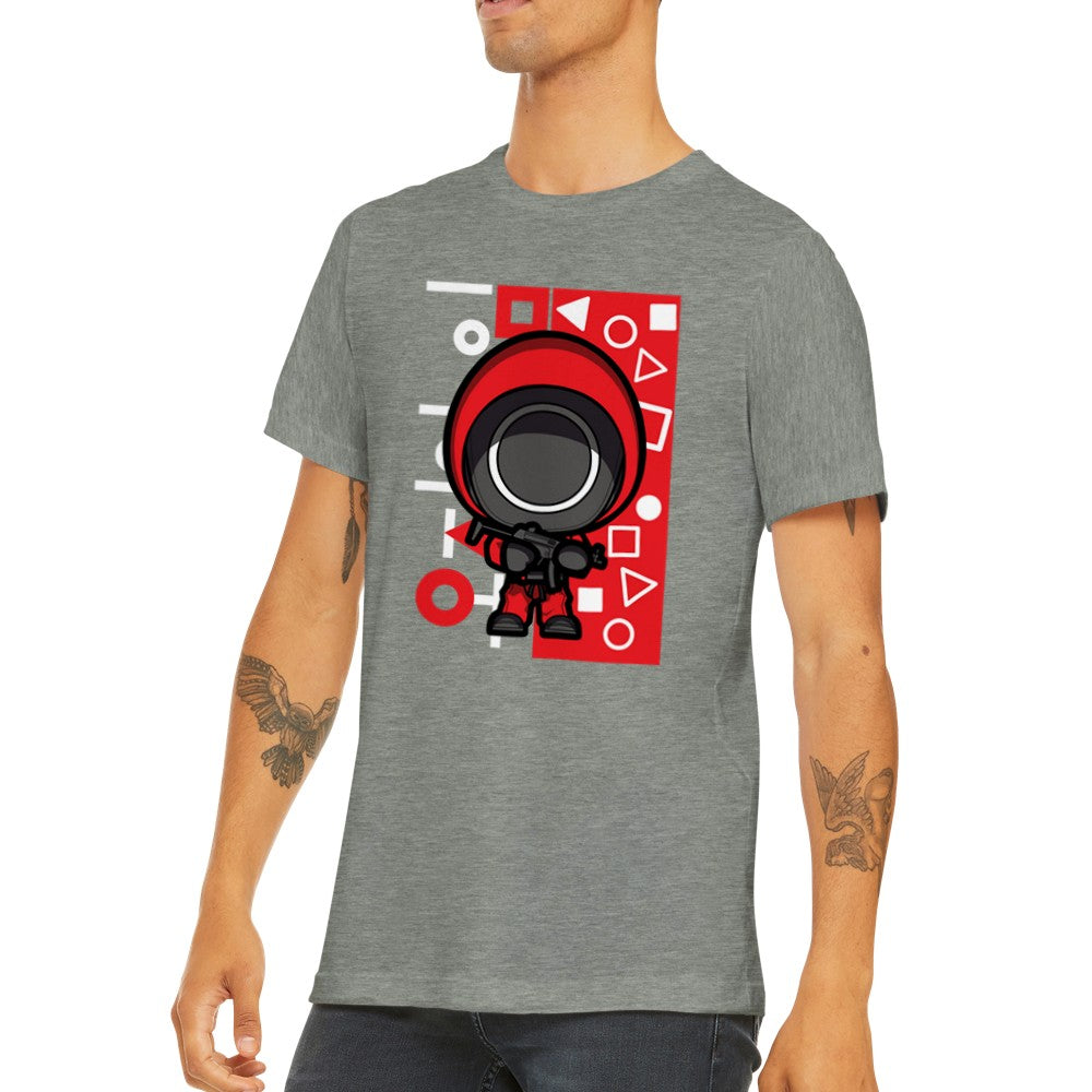 T-Shirt - Tintenfisch-Spielgrafik - Cartoon-Zeichnungskunst Premium-Unisex-T-Shirt 