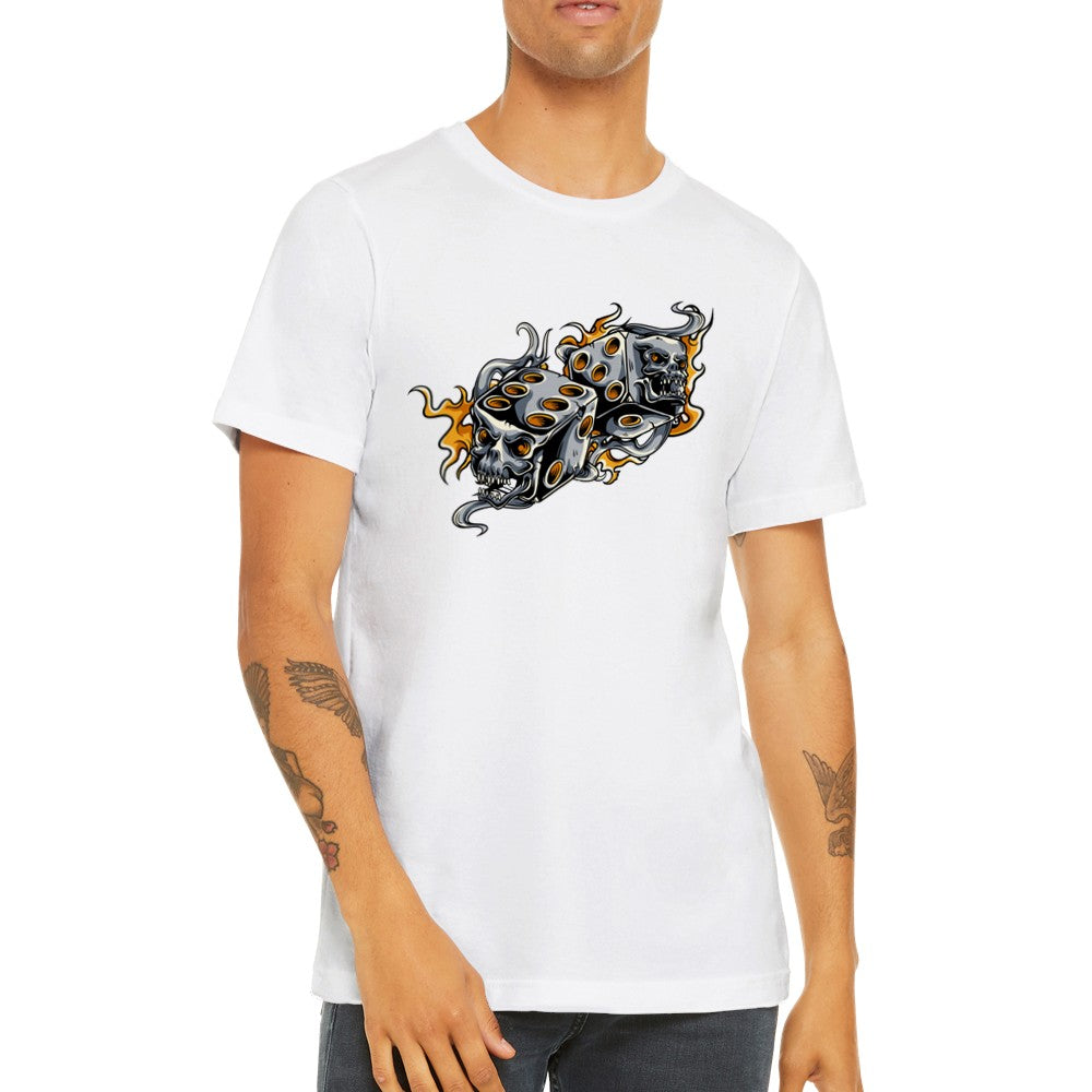 Artwork T-Shirts - Dice Skulls Artwork - Premium Unisex T-shirt