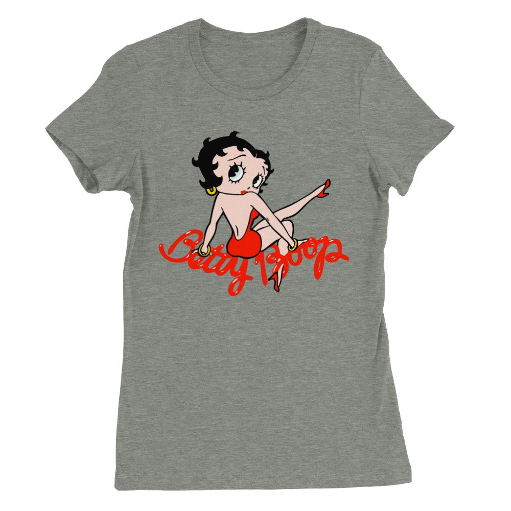 T-shirt - Betty Boop Klassik Artwork - Premium Kvinde Crewneck T-shirt