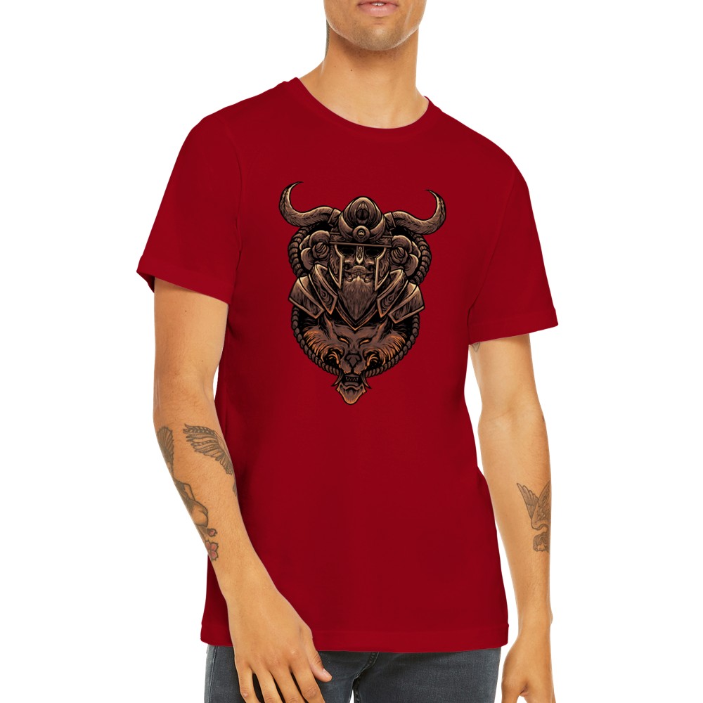 Grafik-T-Shirts - The Viking Wolf Artwork - Premium-Unisex-T-Shirt 