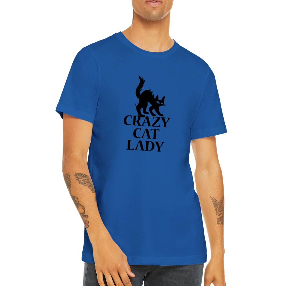 Funny T-Shirts - Cat Crazy Cat Lady - Premium Unisex T-shirt