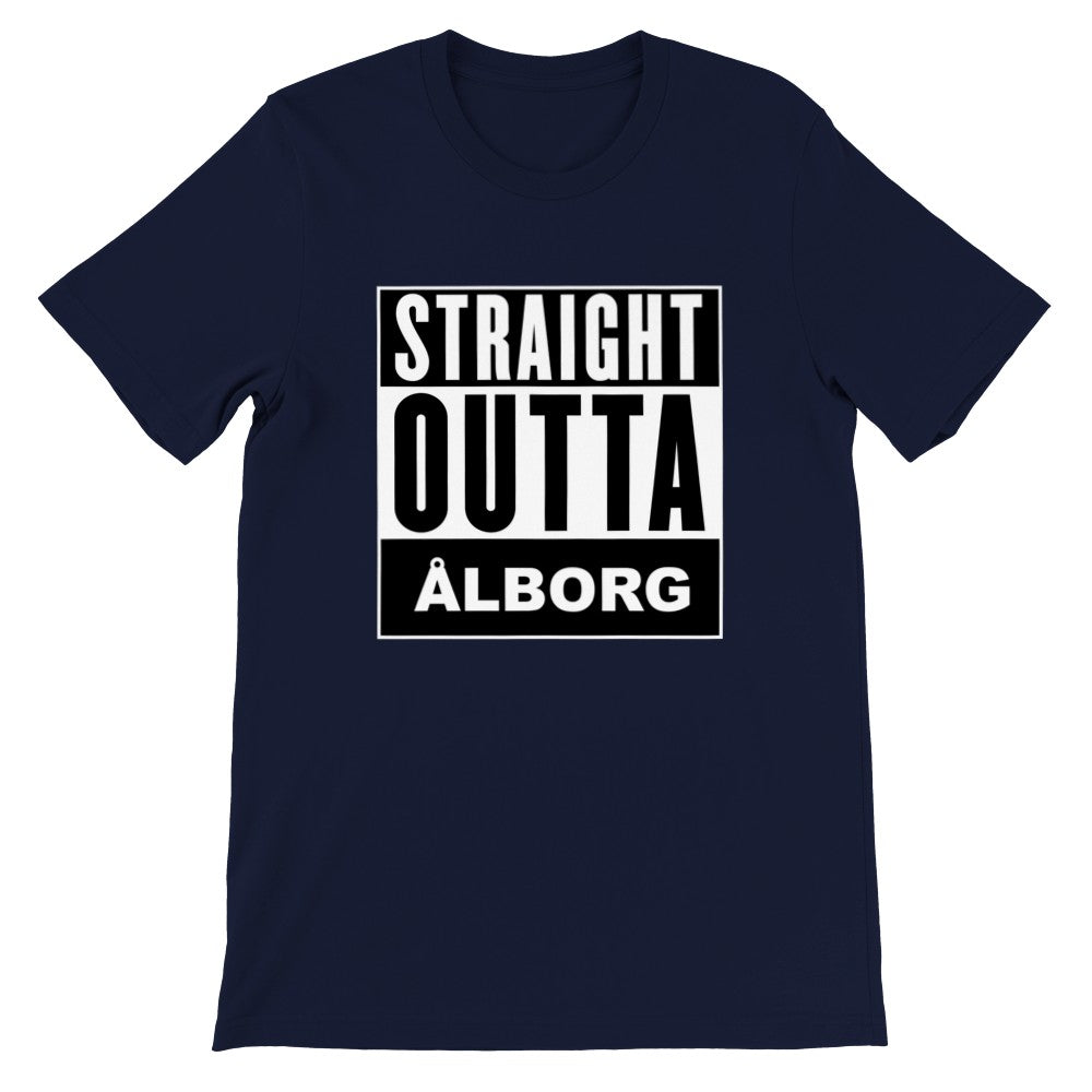 Sjove By T-shirt - Straight Outta Ålborg - Premium Unisex T-shirt