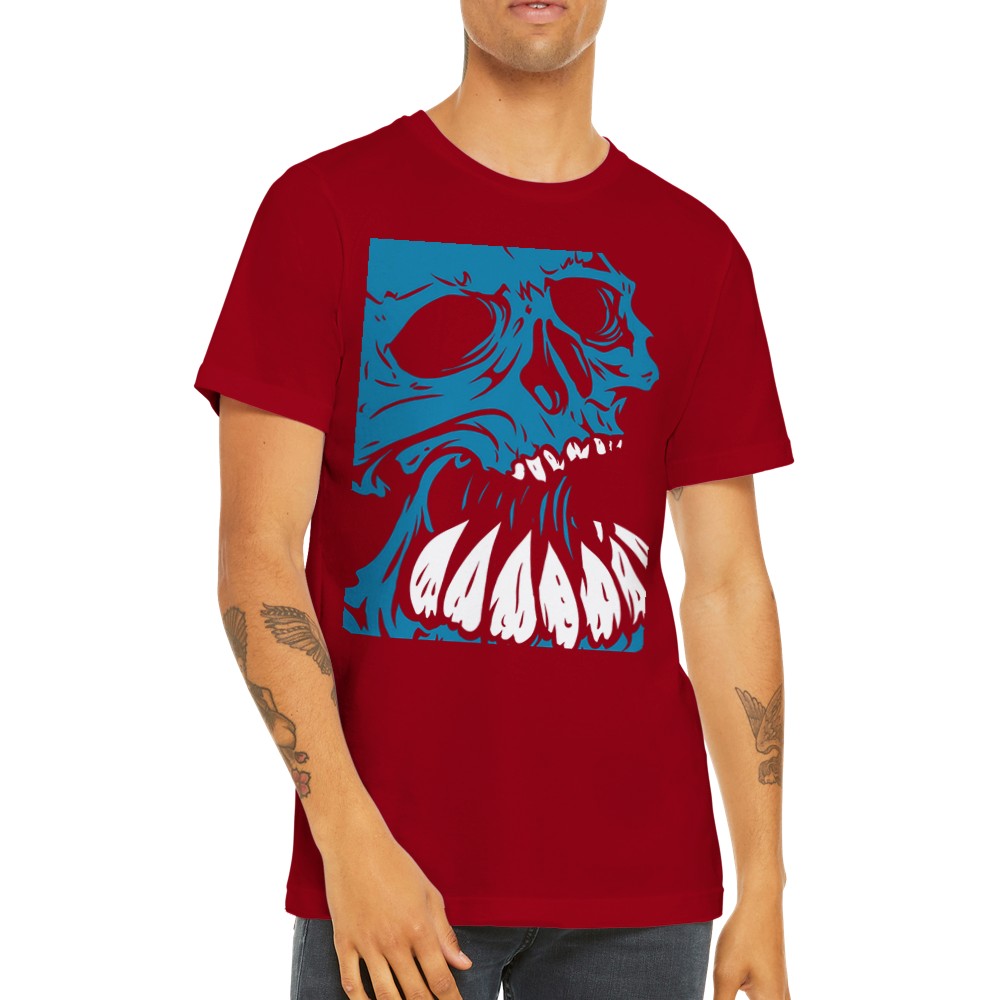 Artwork T-Shirts - Screaming Skull Artwork - Premium Unisex T-shirt