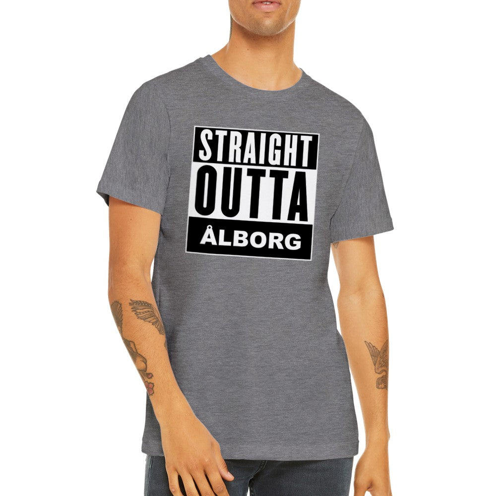 Jove By T-shirt - Straight Outta Aalborg - Premium Unisex T-shirt
