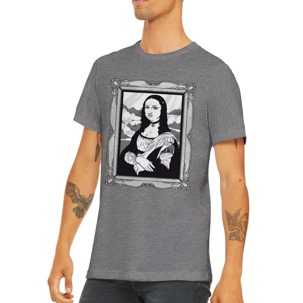 Quote T-shirt - Funny Designs Artwork - Mona Lisa Vamp Premium Unisex T-shirt