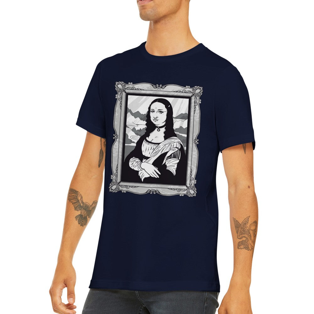 Quote T-shirt - Funny Designs Artwork - Mona Lisa Vamp Premium Unisex T-shirt