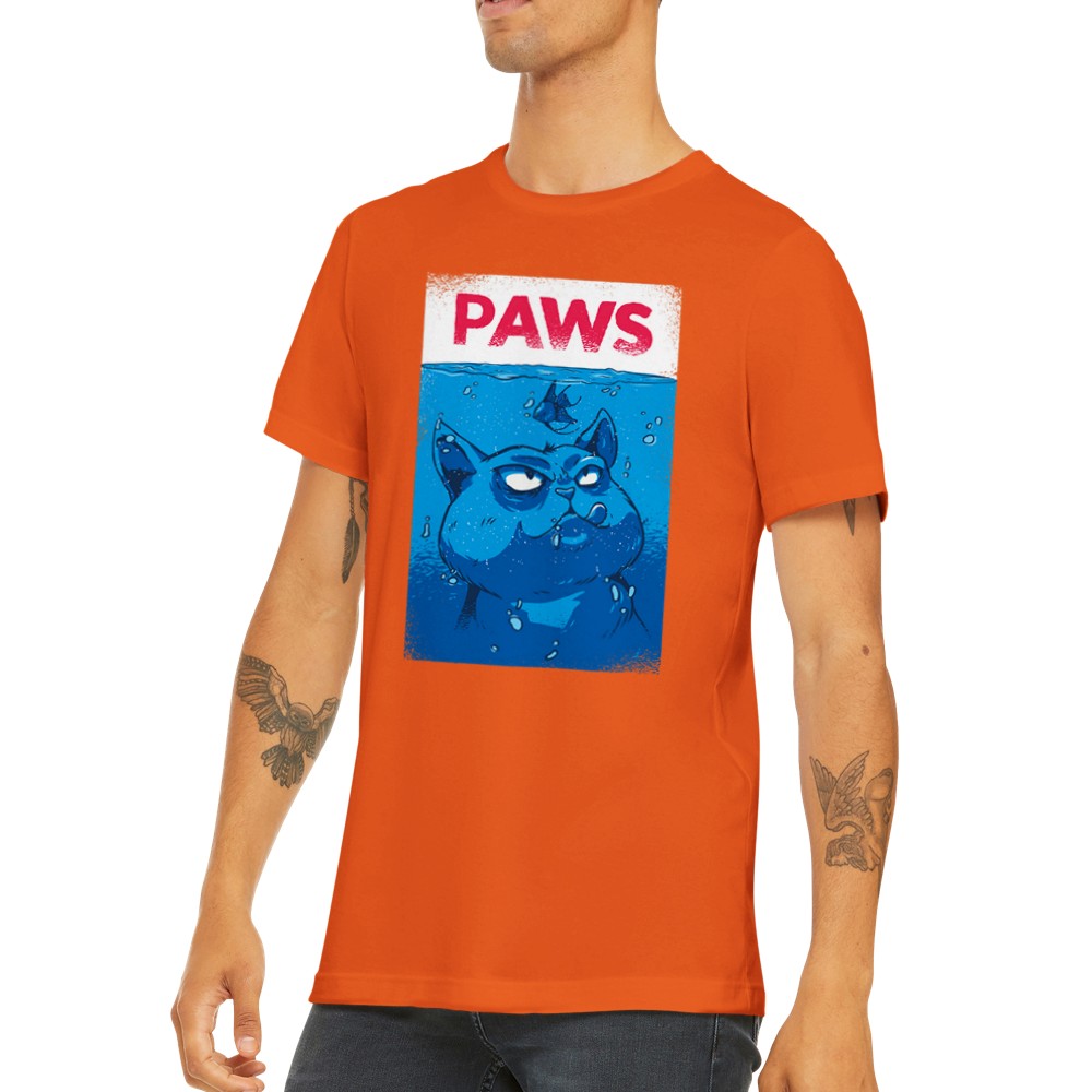 Zitat T-Shirt - Lustige Designs Artwork - Cat The Movie Paws Premium Unisex T-Shirt 