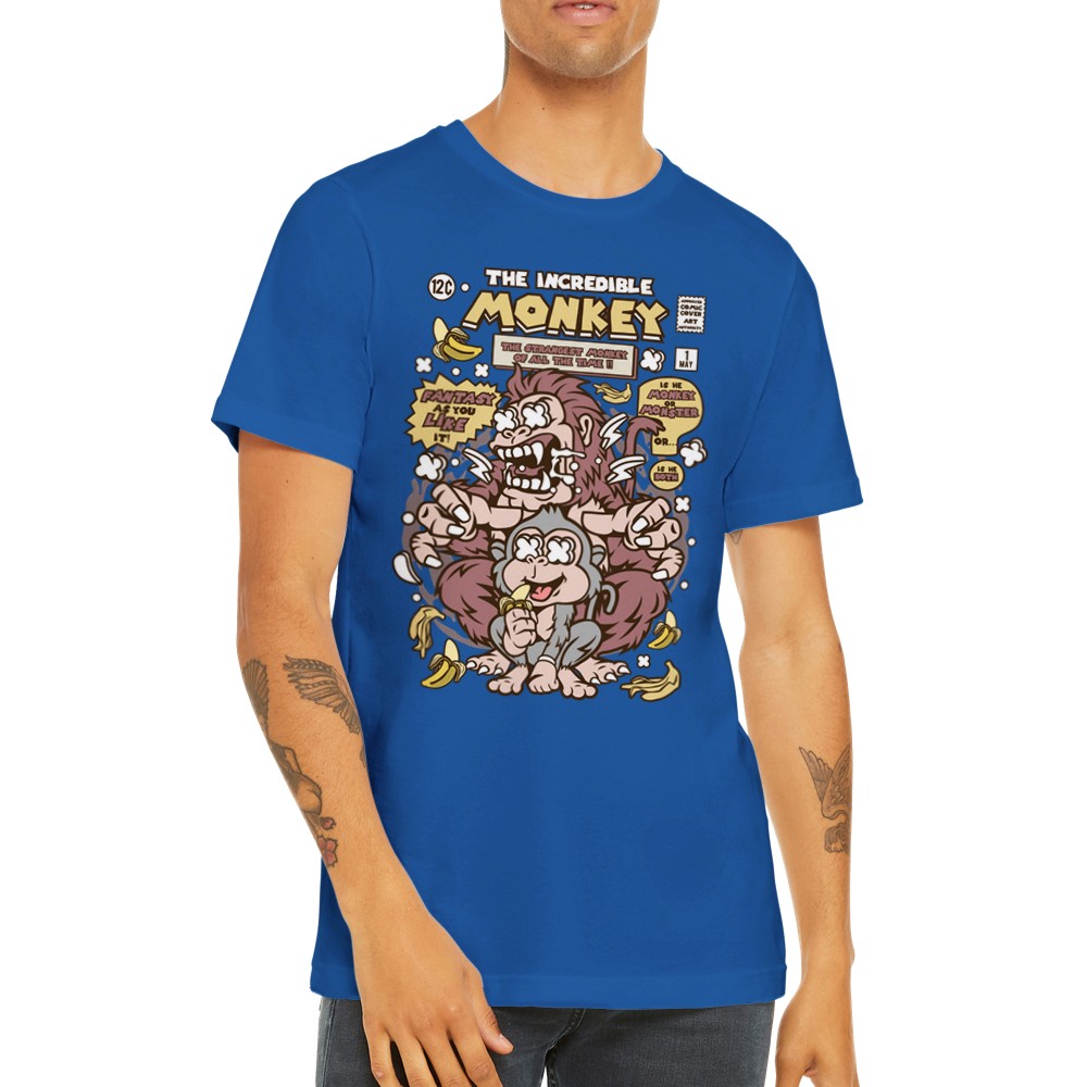 Sjove t-shirts - The Incredible Monkey Premium Unisex T-shirt