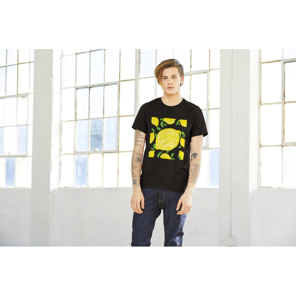 Sjov T-shirt - Easy Peasy Lemon Squeezy Premium Unisex T-shirt