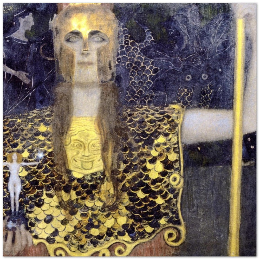 Plakat Gustav Klimts berømte maleri Pallas Athena (1898) Mat Plakat papir