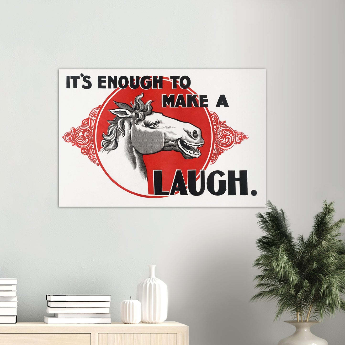 Plakat - It´s Enough To Make Horse Laugh (1896) Premium Mat Plakat Papir