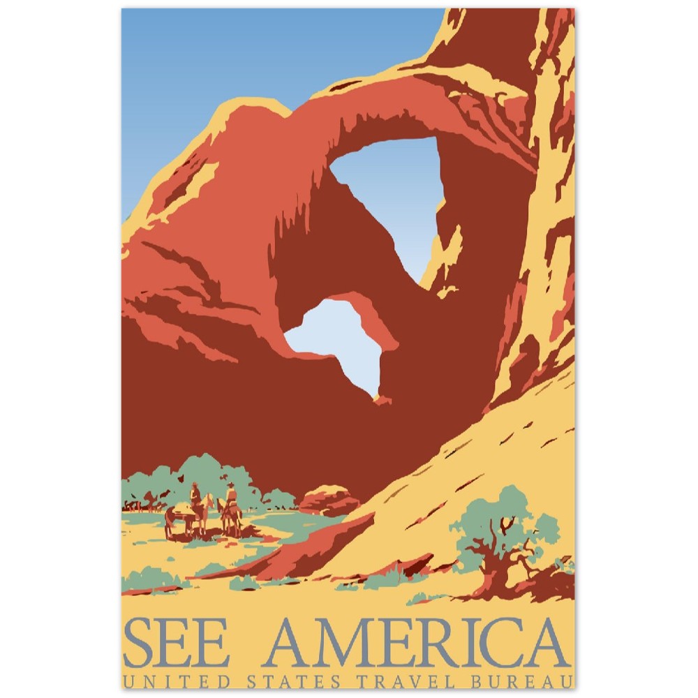 Poster - Retro - See America Reisebüro der Vereinigten Staaten 