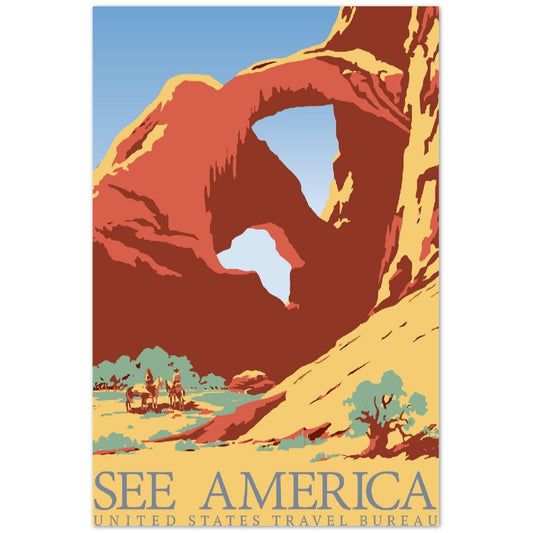 Plakat - Retro - See America United States Travel Bureau