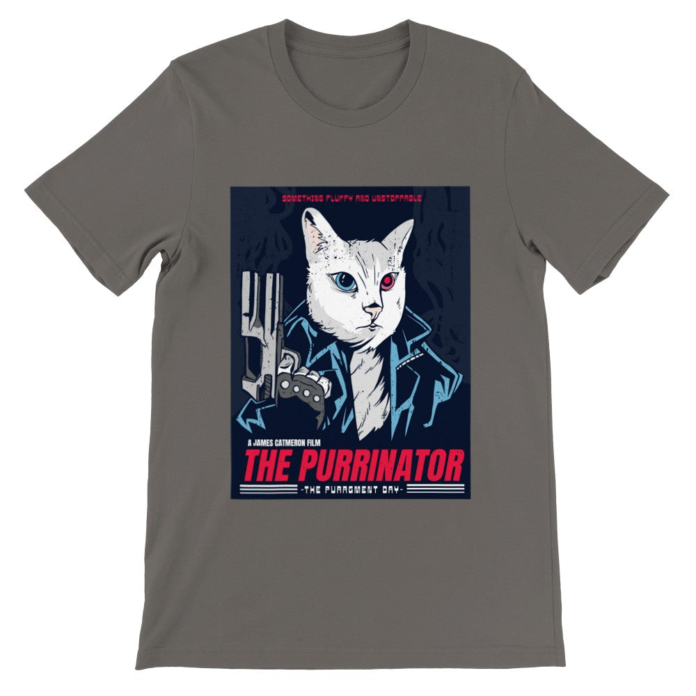 Citat T-shirt - Sjove Designs Artwork -The Purrinator Kat Premium Unisex T-shirt